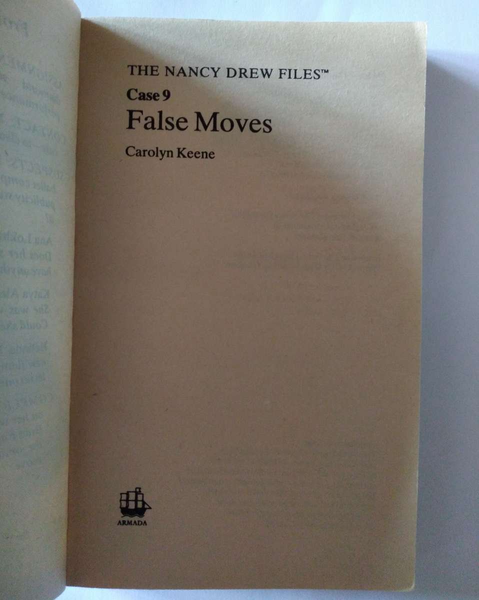 Nancy Drew Files , Case 9 False Moves -1987