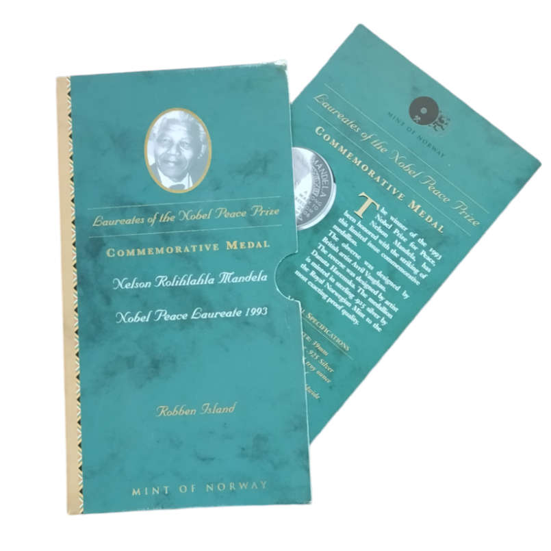 1993 Mandela Noble Peace Prize Commemorative Medal #C0039