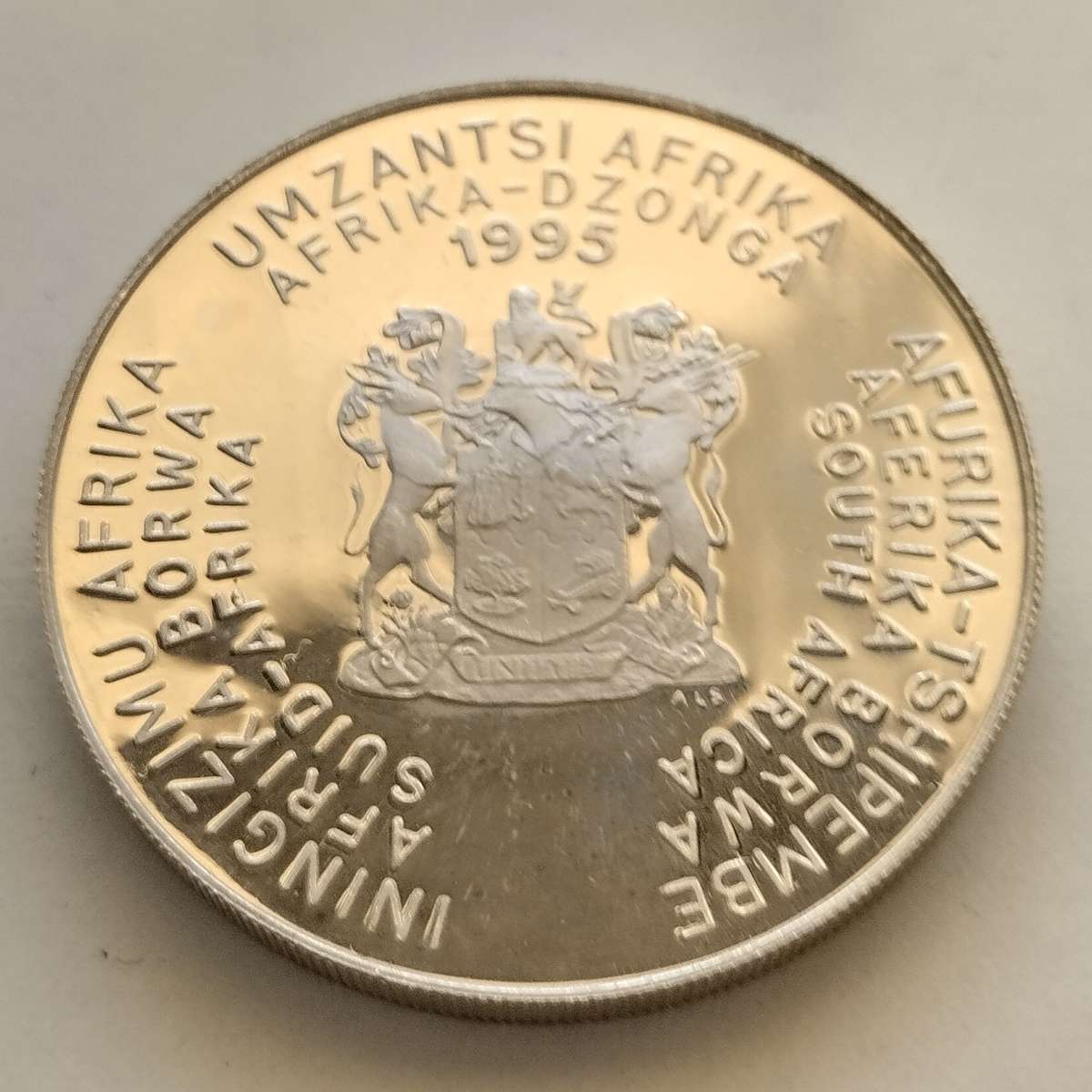 1995 Proof Rugby Two Rand with Box and COA #C0053