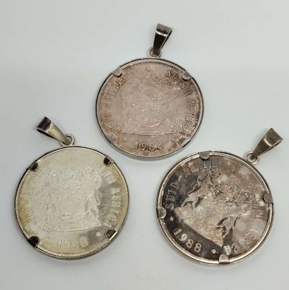 Set of 3 1988 Proof One Rand Pendants #C0069