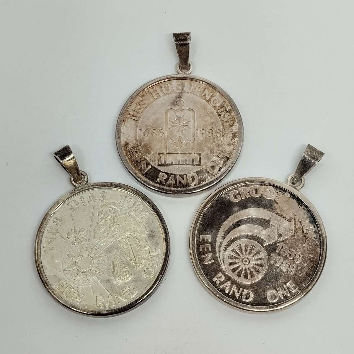 Set of 3 1988 Proof One Rand Pendants #C0069