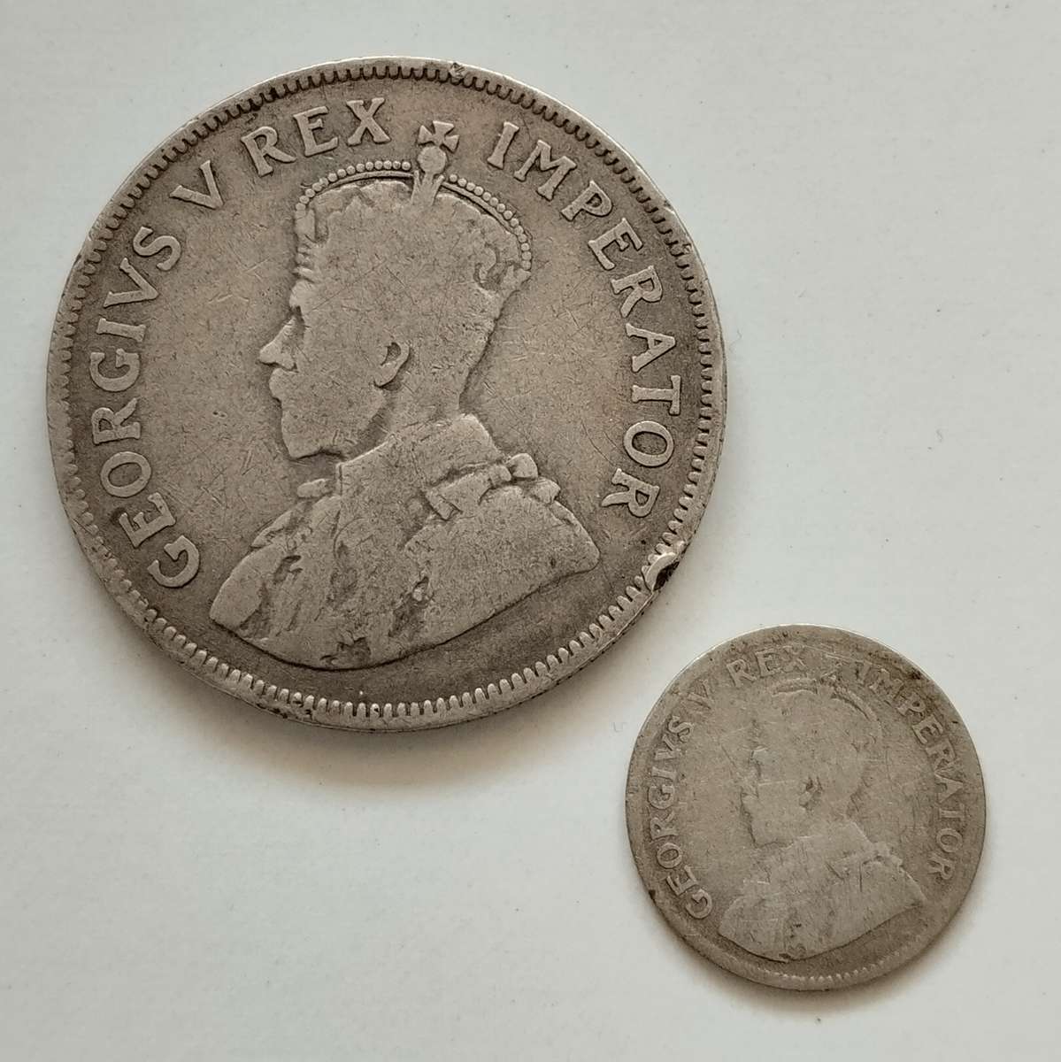 1923 2 and Half Shilling + 3 Pence Set #C0083