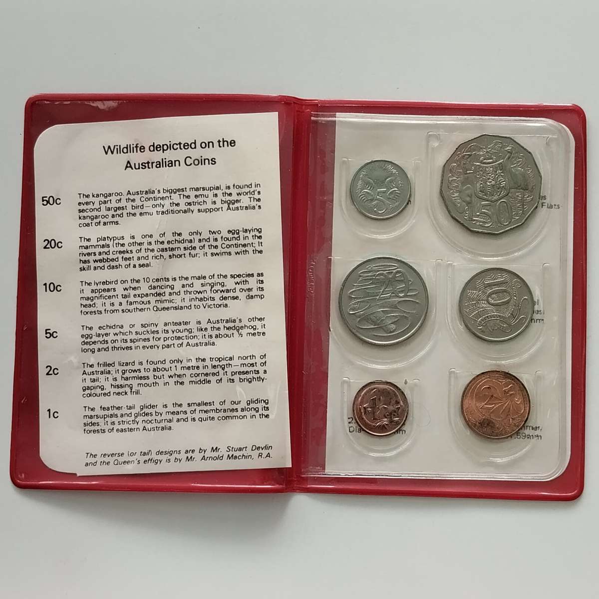 1976 Australian Uncirculated Coin Set (1 Cent to 50 Cent)  #C0106