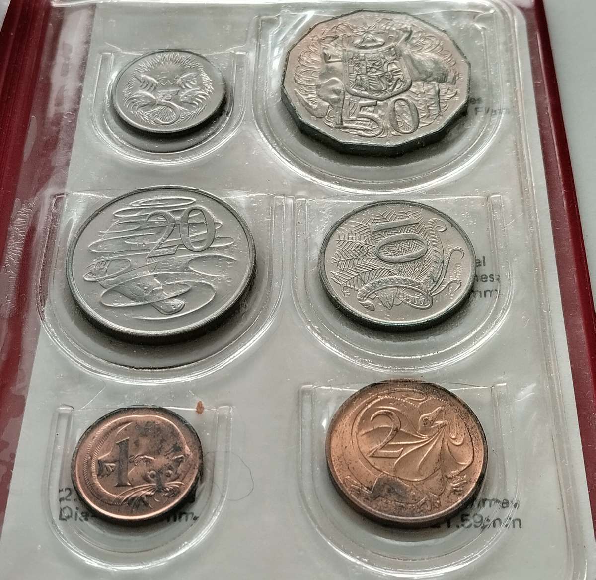 1976 Australian Uncirculated Coin Set (1 Cent to 50 Cent)  #C0106