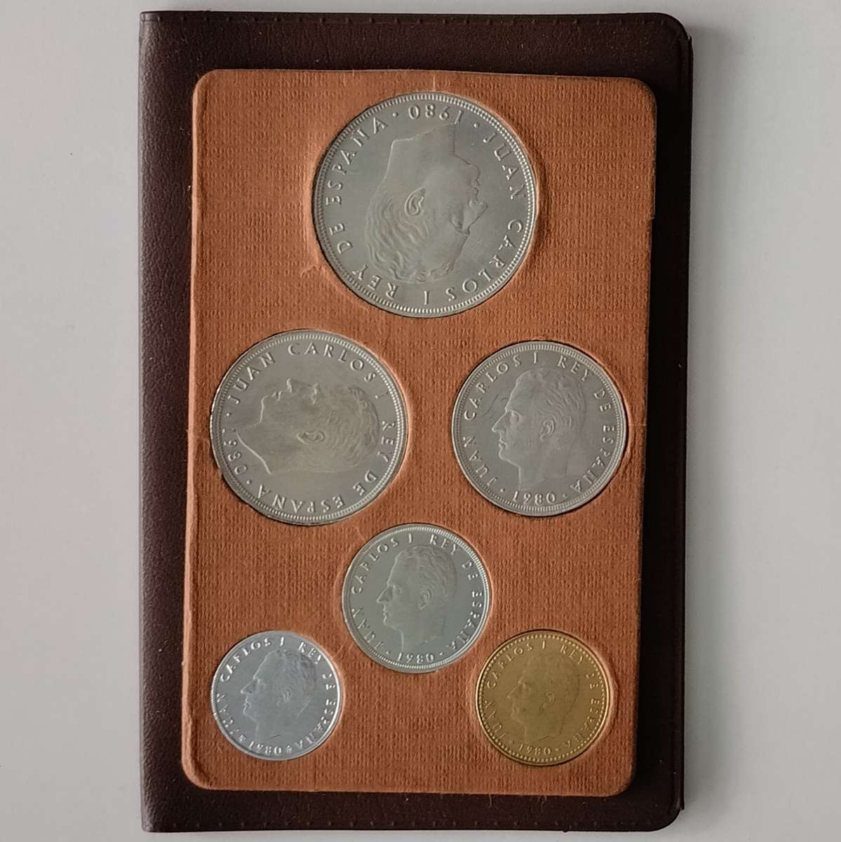 1982 Spanish Uncirculated Coin Set in Pouch (50 Cents to 100 Ptas) #C0109