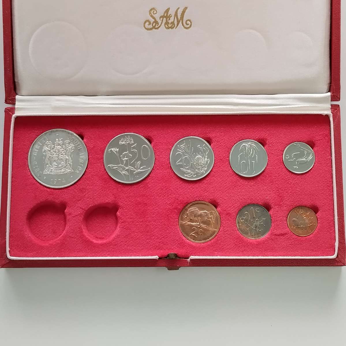 1974 Short Proof Set in Red Box #C0117