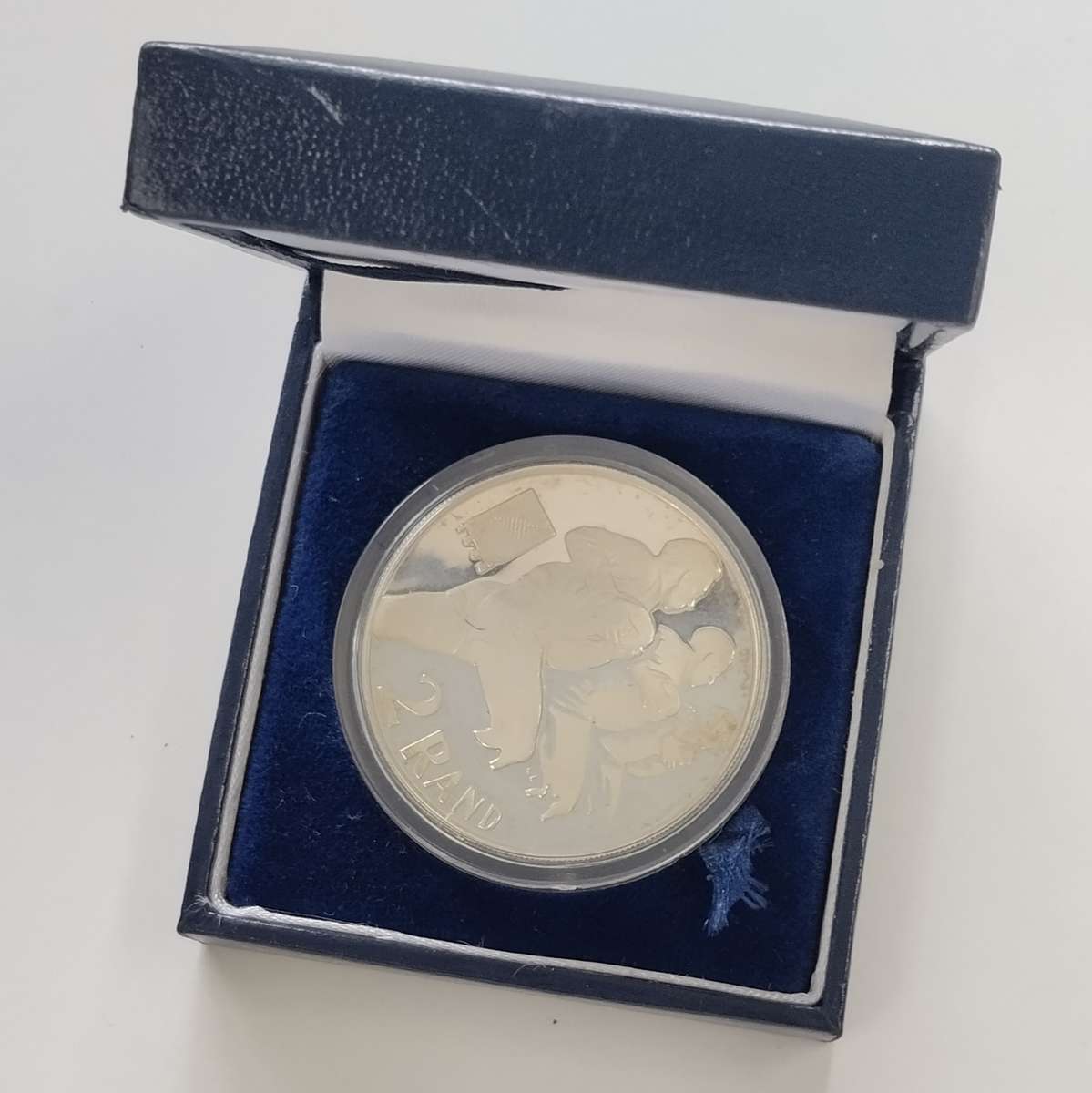 1995 Rugby World Cup Proof Two Rand in Box #C0112
