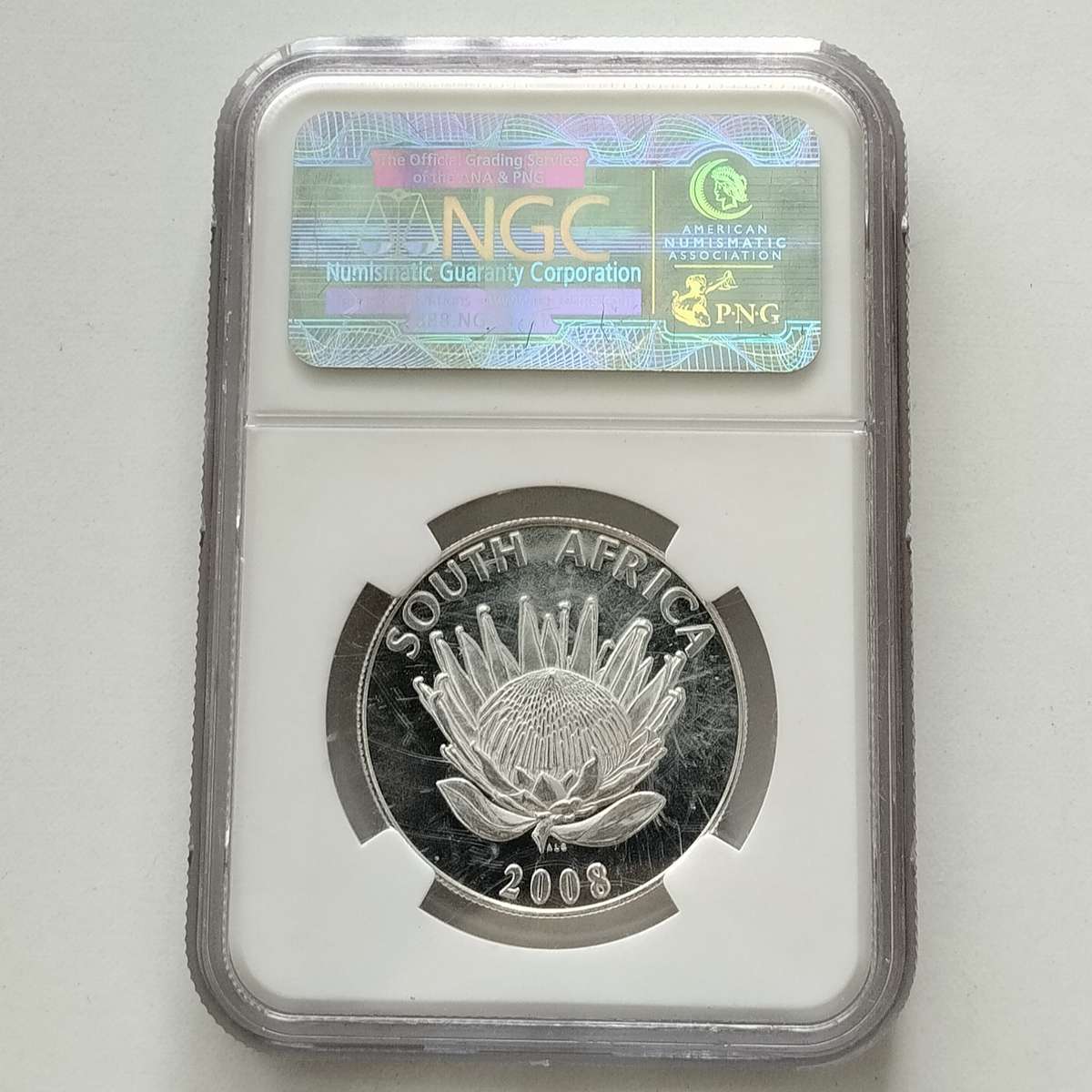 2008 Gandhi Silver One Rand NGC MS68 #C0125