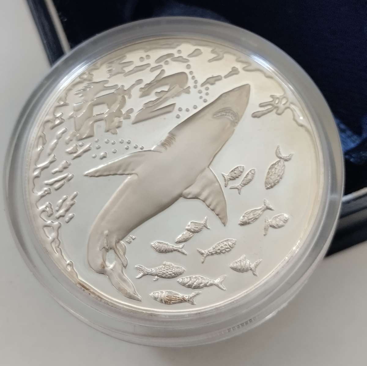 1999 Proof Marine Series R2 The Great White Shark (Sterling Silver) with box and COA #C0140