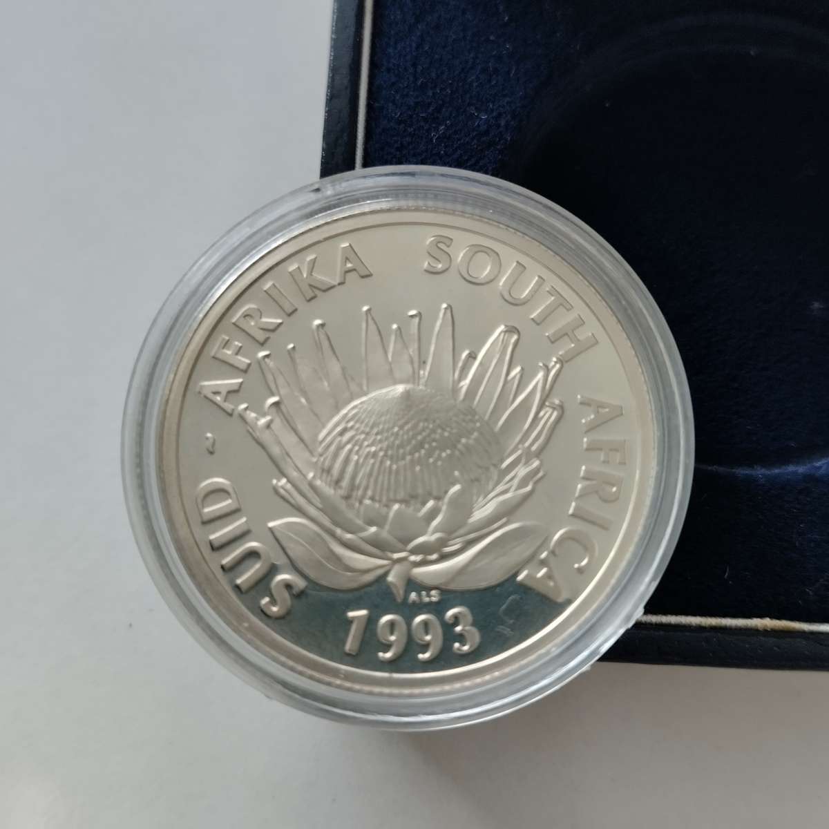 1993 Proof Banking One Rand in Box #C0159