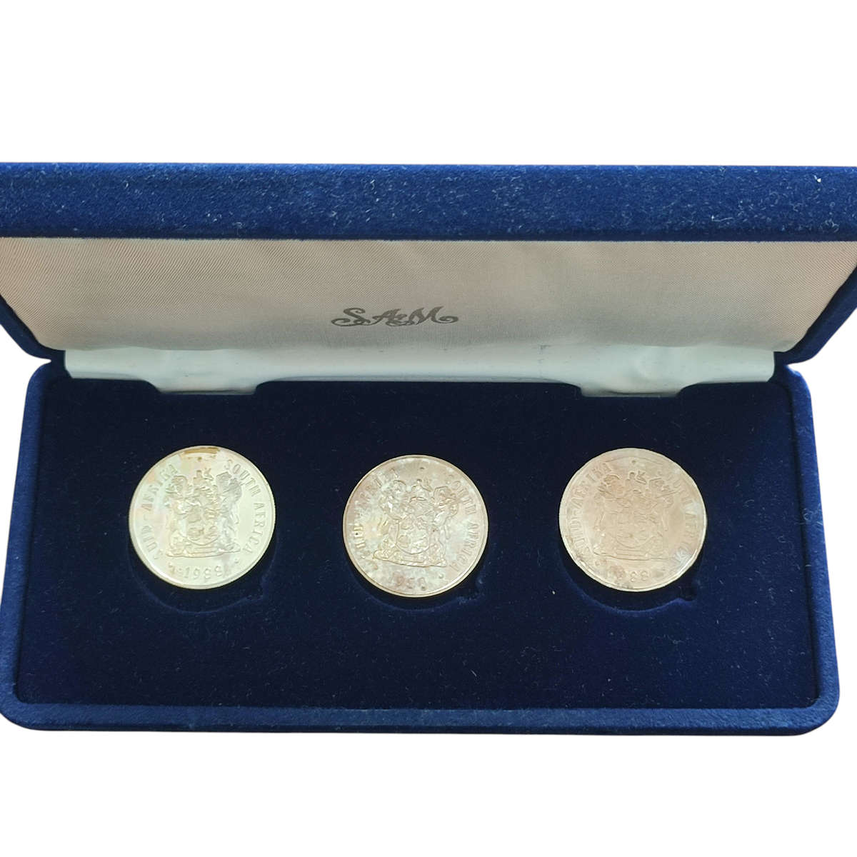1988 3x Silver R1 Set in SA Mint Box #D0001