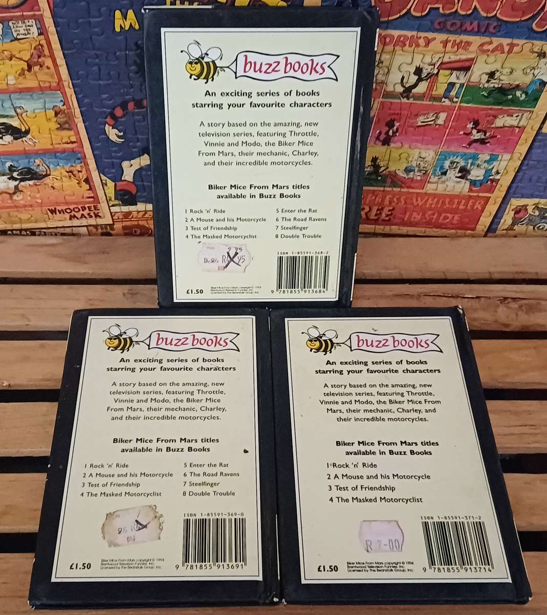 Vintage 1994 Biker Mice From Mars Books