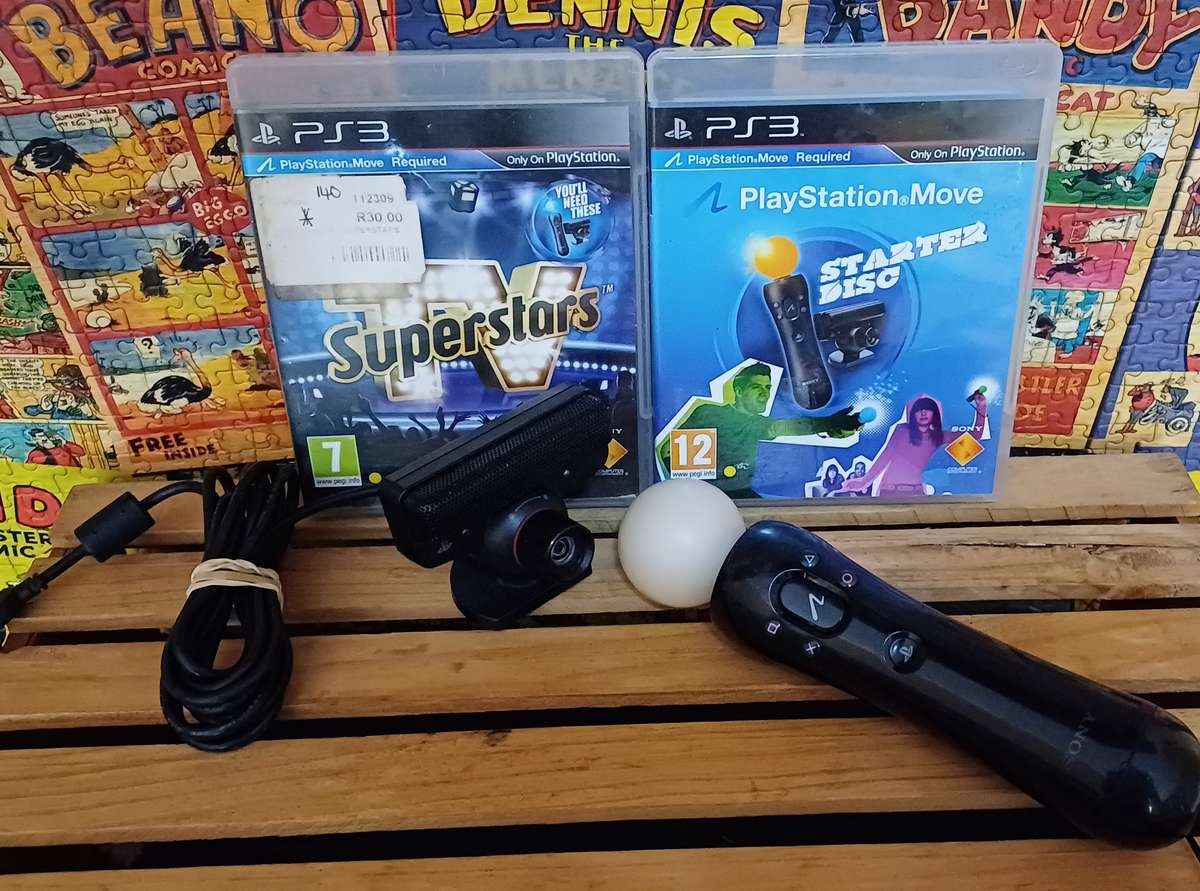 Ps3 Move Controller + Move Eye Camera + 2 Game