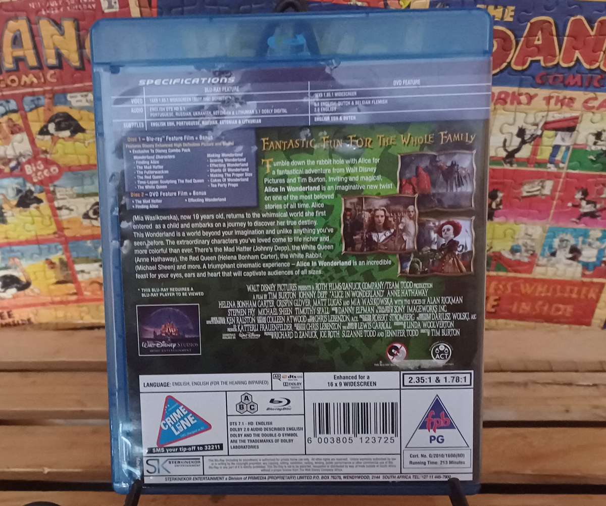 Alice In Wonderland (Blu ray/DVD)