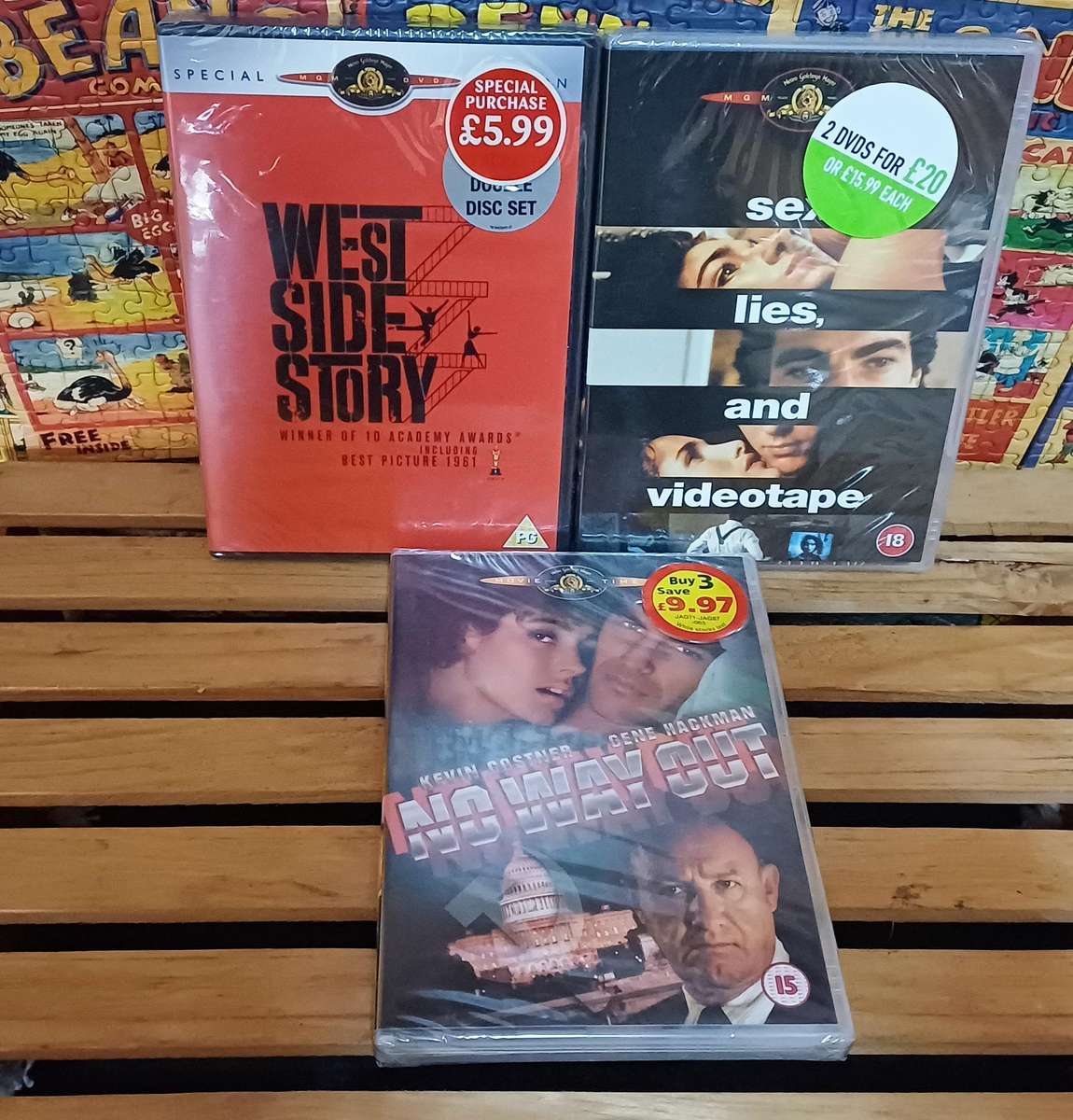 Bundle of 8 Sealed DVDs