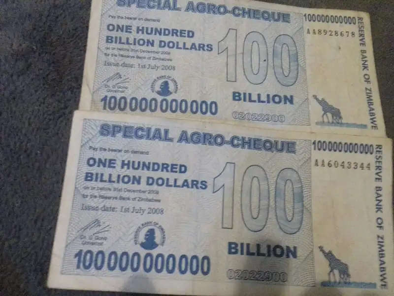 Zimbabwe 100 Billion Dollars Special Agro Cheque, 2008, P-64, Used