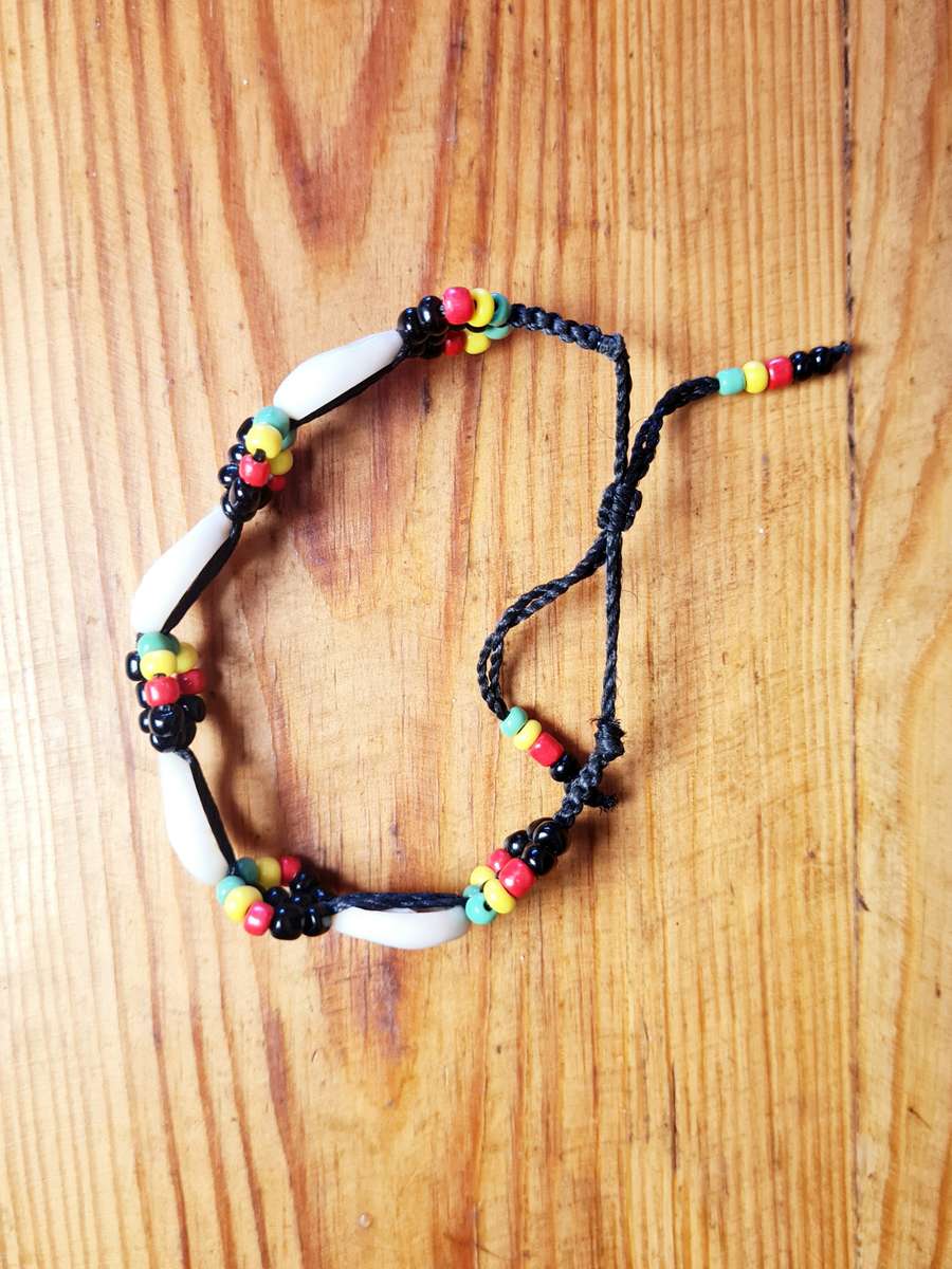 Bead and shell bracelet