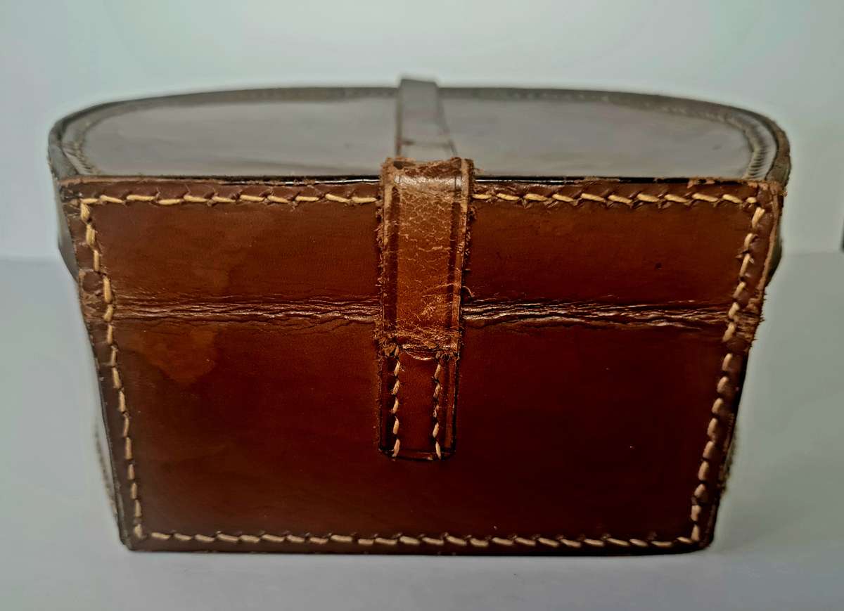 Vintage collar case. Leather.