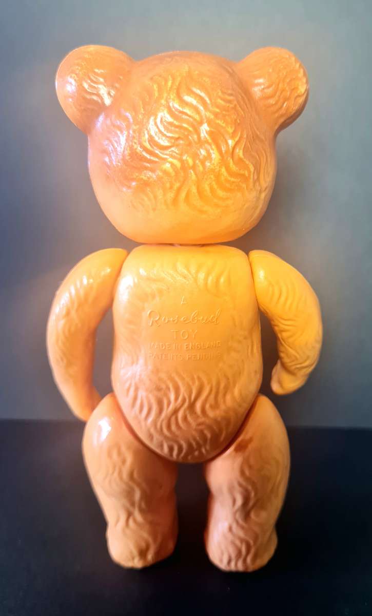 Vintage toy. Teddy bear. Rosebud