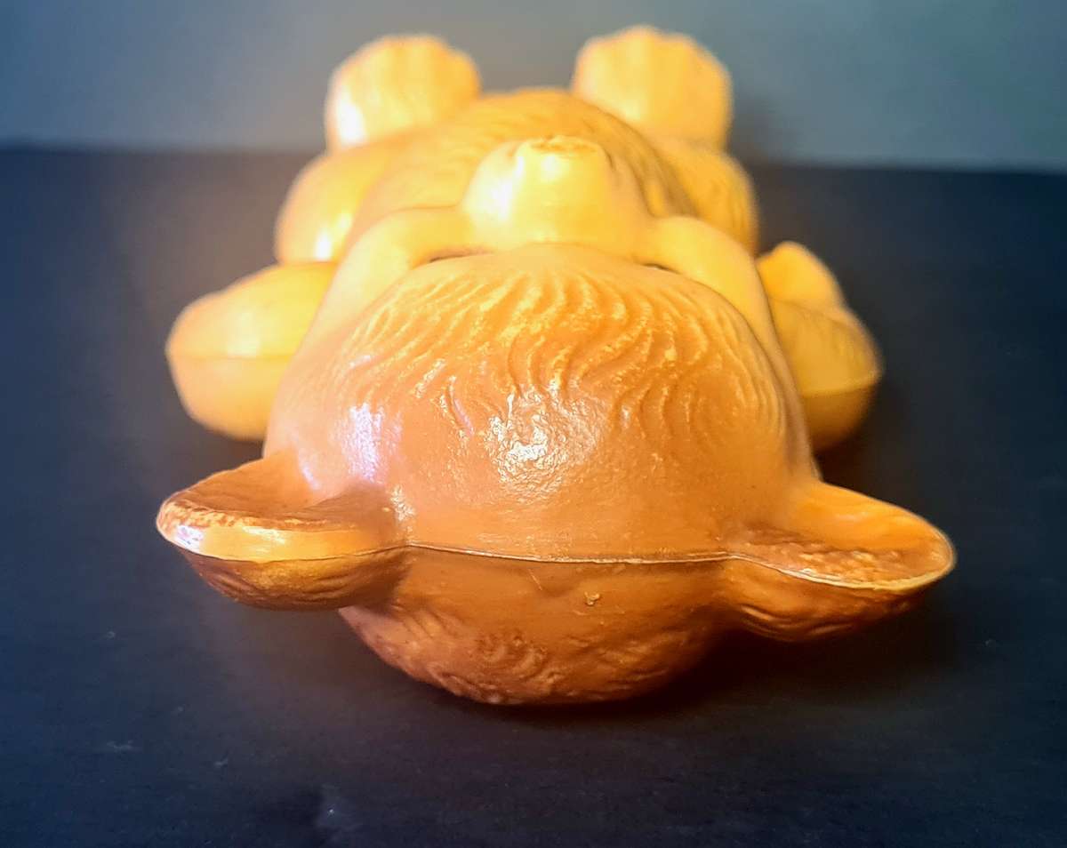 Vintage toy. Teddy bear. Rosebud