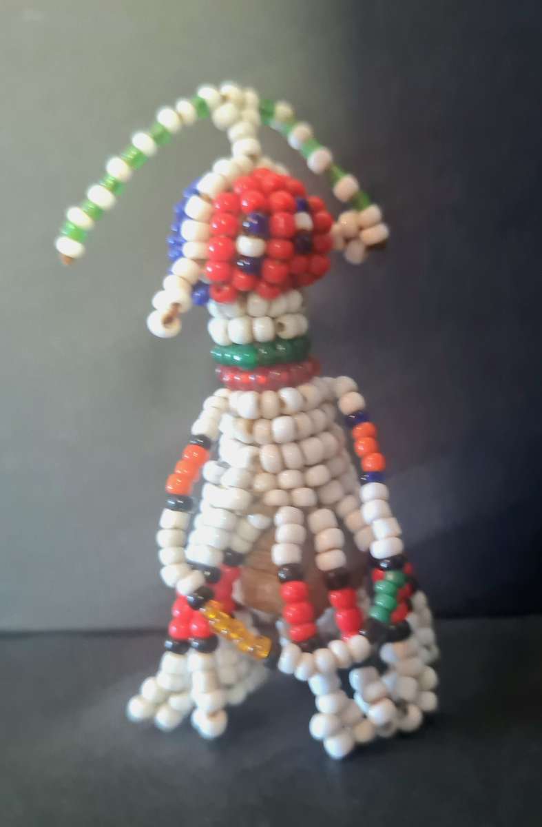 Bead doll, hand made