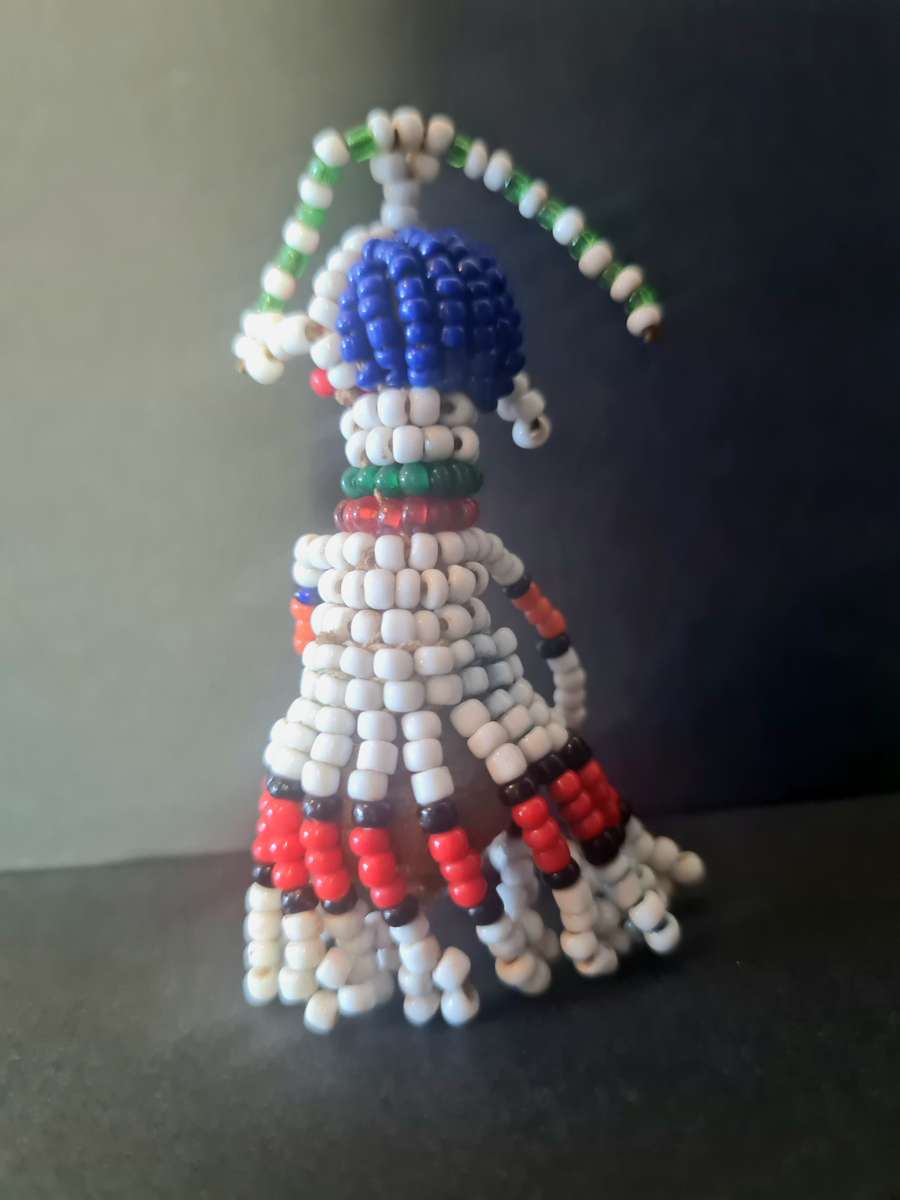 Bead doll, hand made