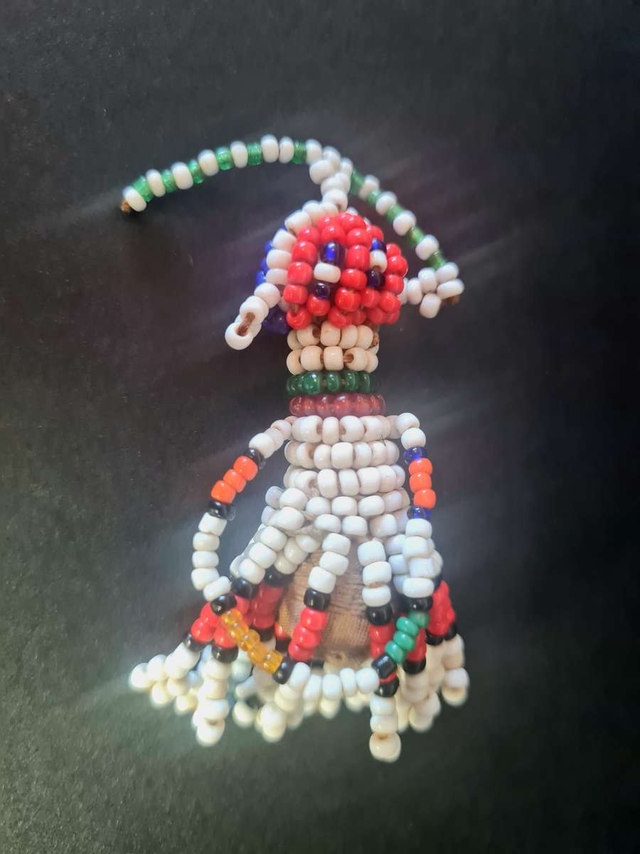 Bead doll, hand made