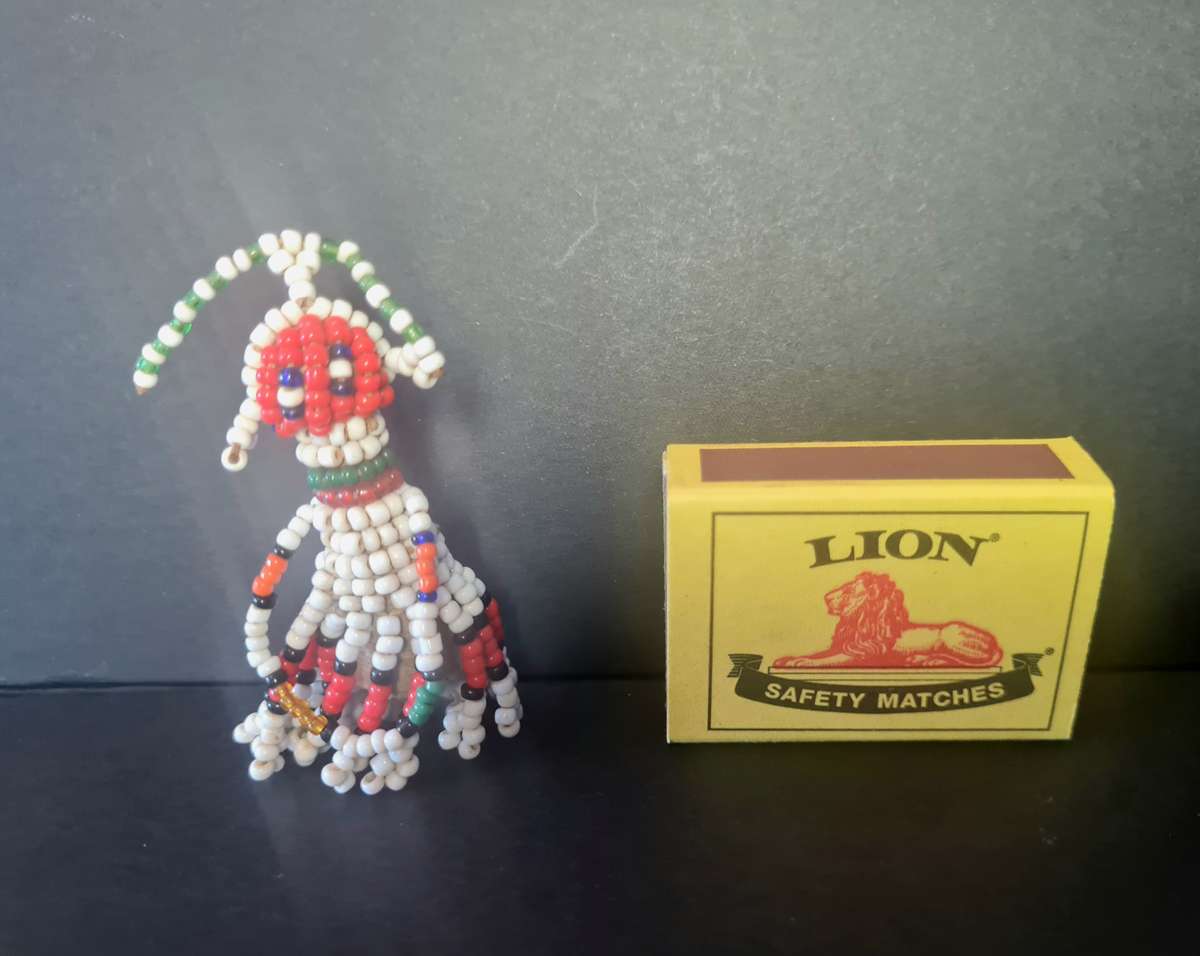 Bead doll, hand made