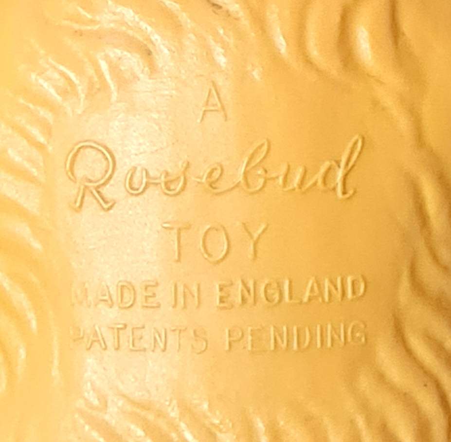 Vintage toy. Teddy bear. Rosebud