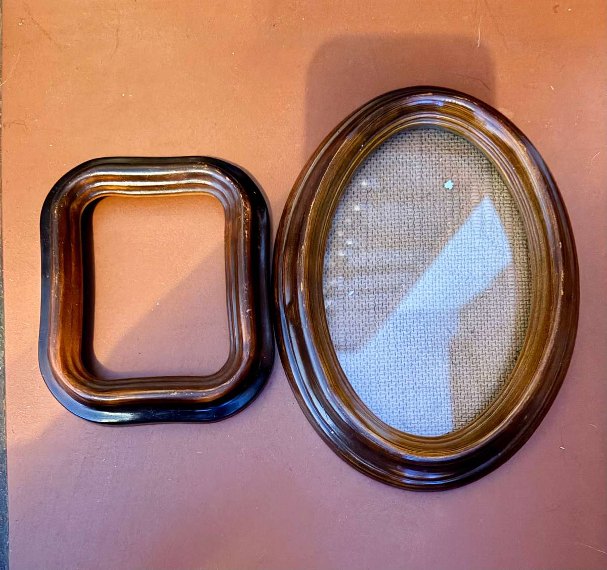 Frames, draw handles and a door knocker