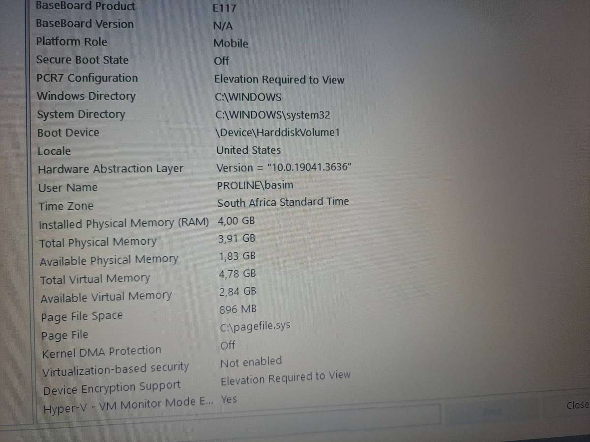 Proline V146SH, 4GB RAM, 500 GB ROM