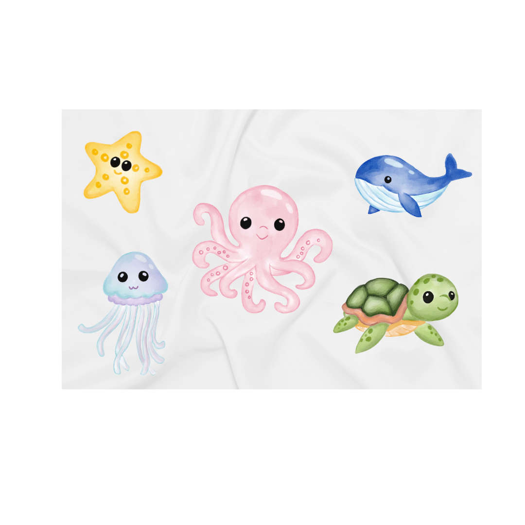 Katz Designs - Baby Blanket - Sea Animals