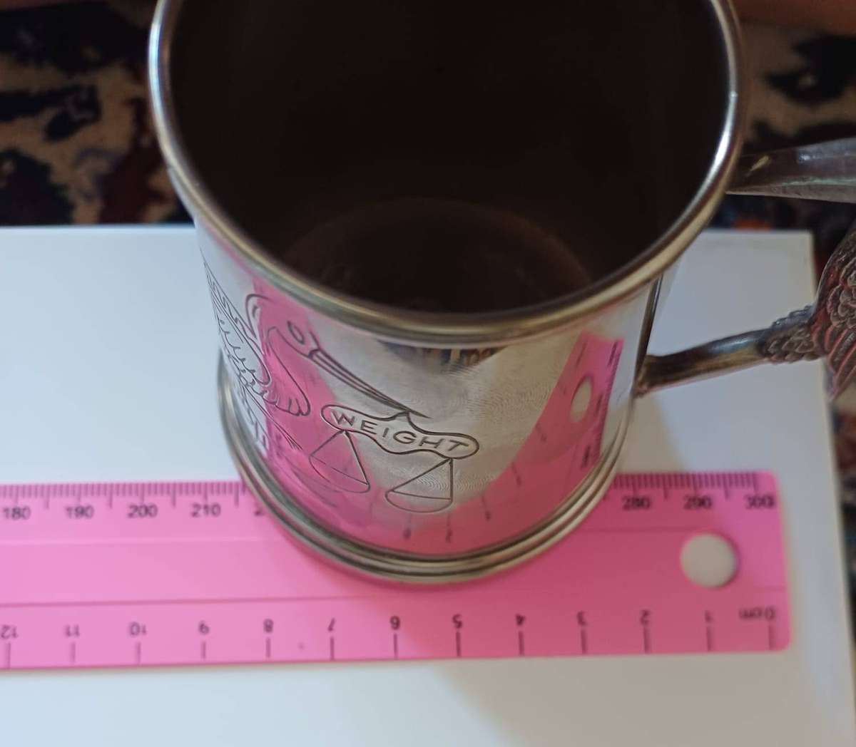 Silver plated stork cup
