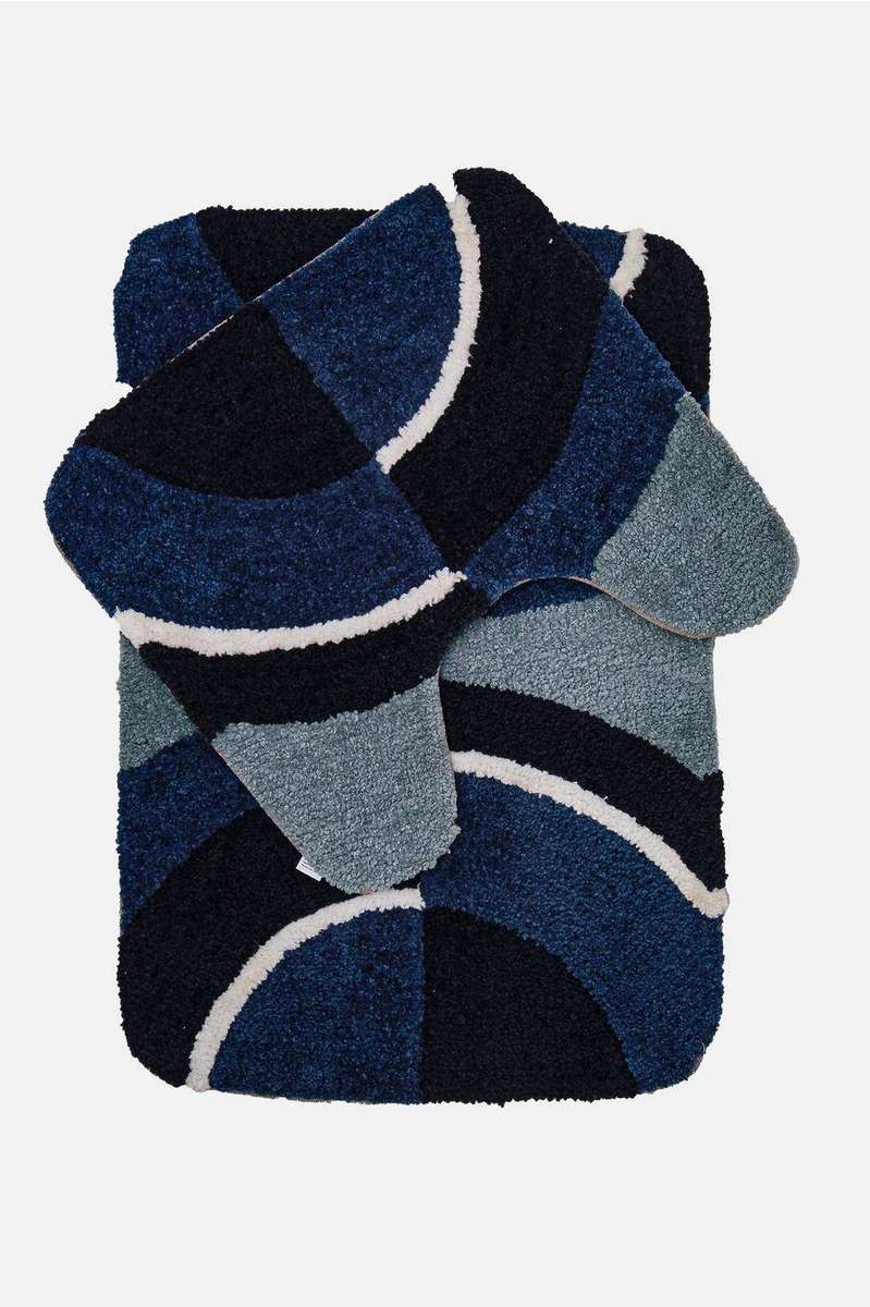 2 Piece Denver Bath Mat Set  Size 1  Navy