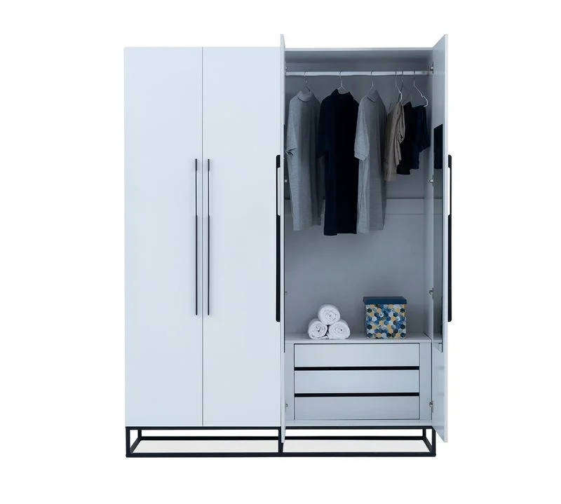 4 Door Wardrobe  White