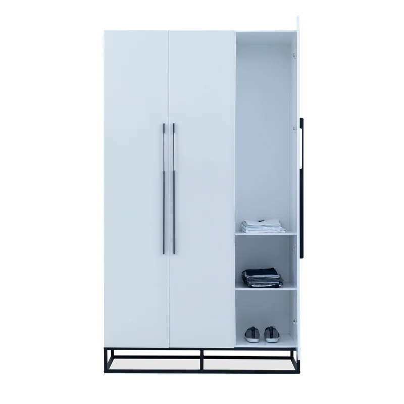 3 Door Wardrobe  White