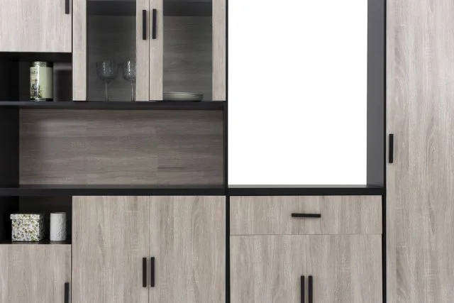 3 Piece Kitchen Cabinet Unit Storage System Napa Finish