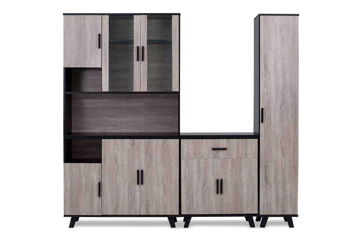 3 Piece Kitchen Cabinet Unit Storage System Napa Finish