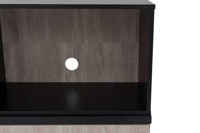 Microwave Storage Cabinet Modern Kitchen Unit Napa Finish Black Handles