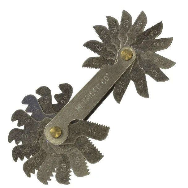 MAC AFRIC Comprehensive Metric Thread Pitch Gauge Set  0.25 mm to 6 mm (24 Blades)