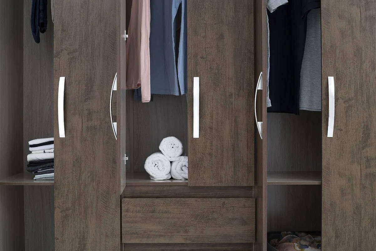6 Door Wardrobe  Brown