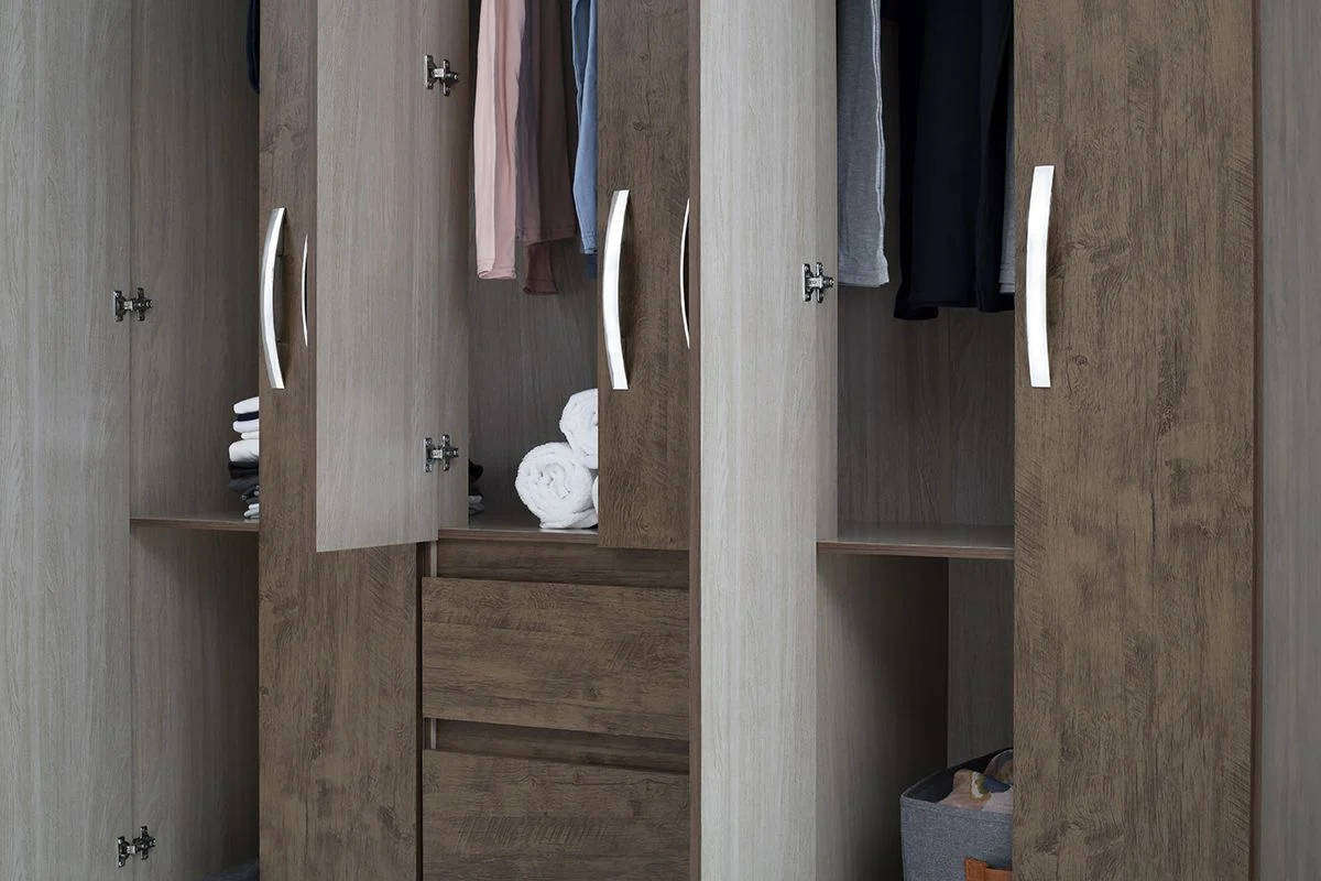 6 Door Wardrobe  Brown