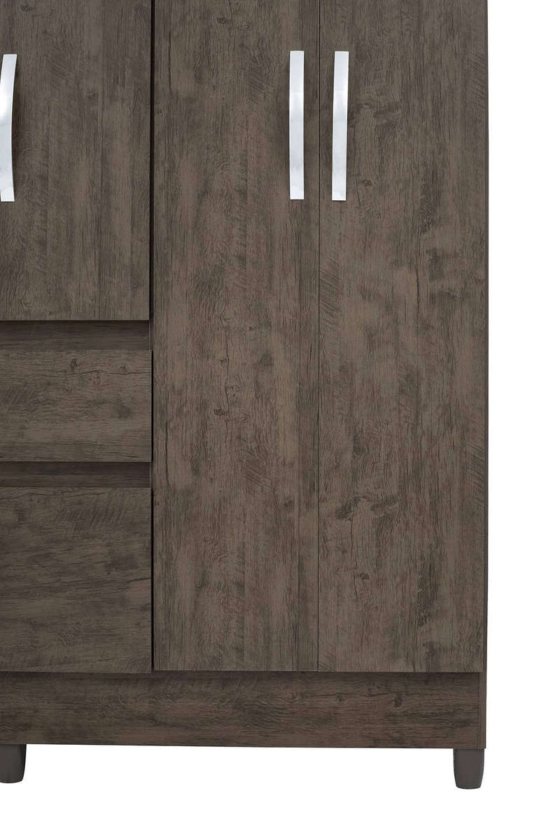 6 Door Wardrobe  Brown