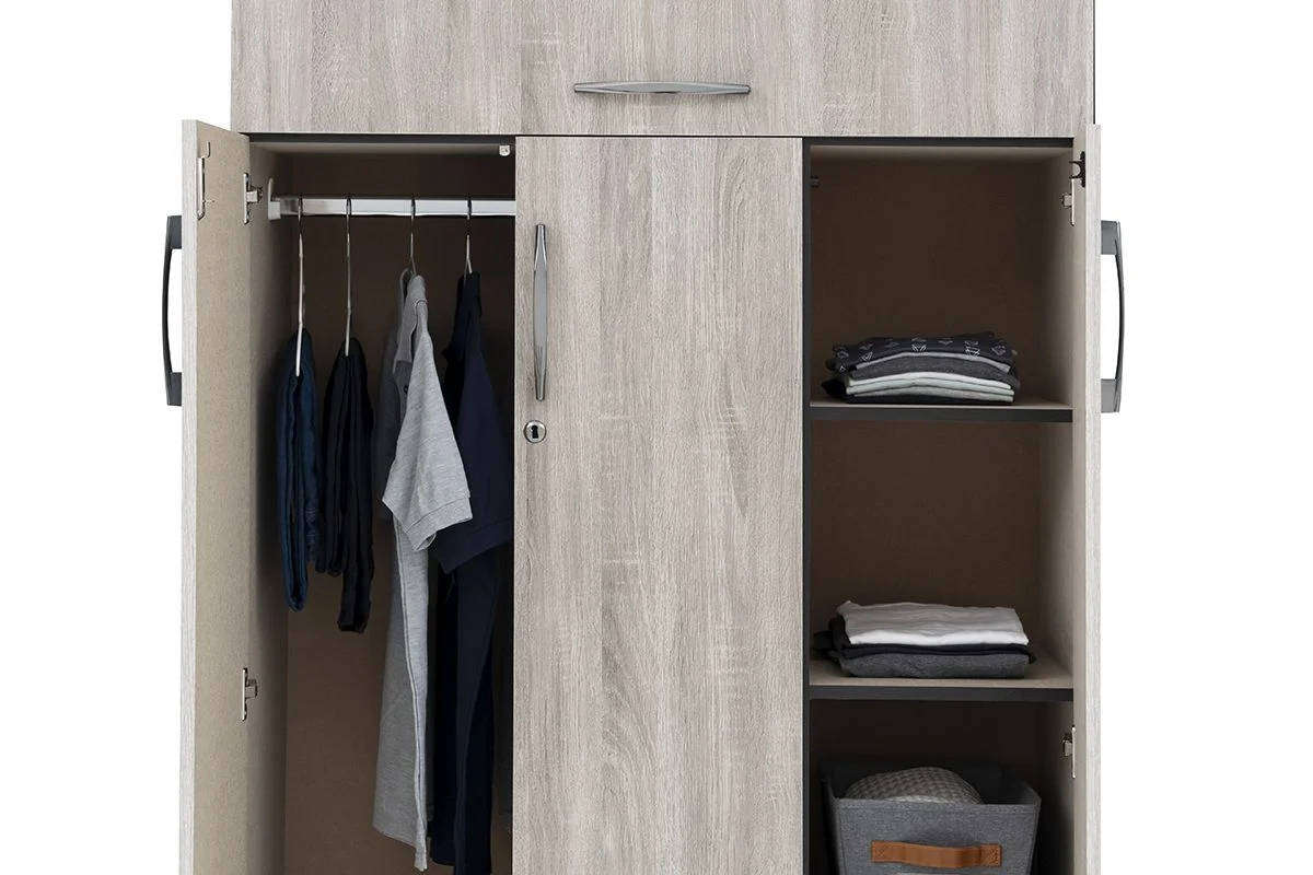3 Door Wardrobe with Storage Flap  Napa