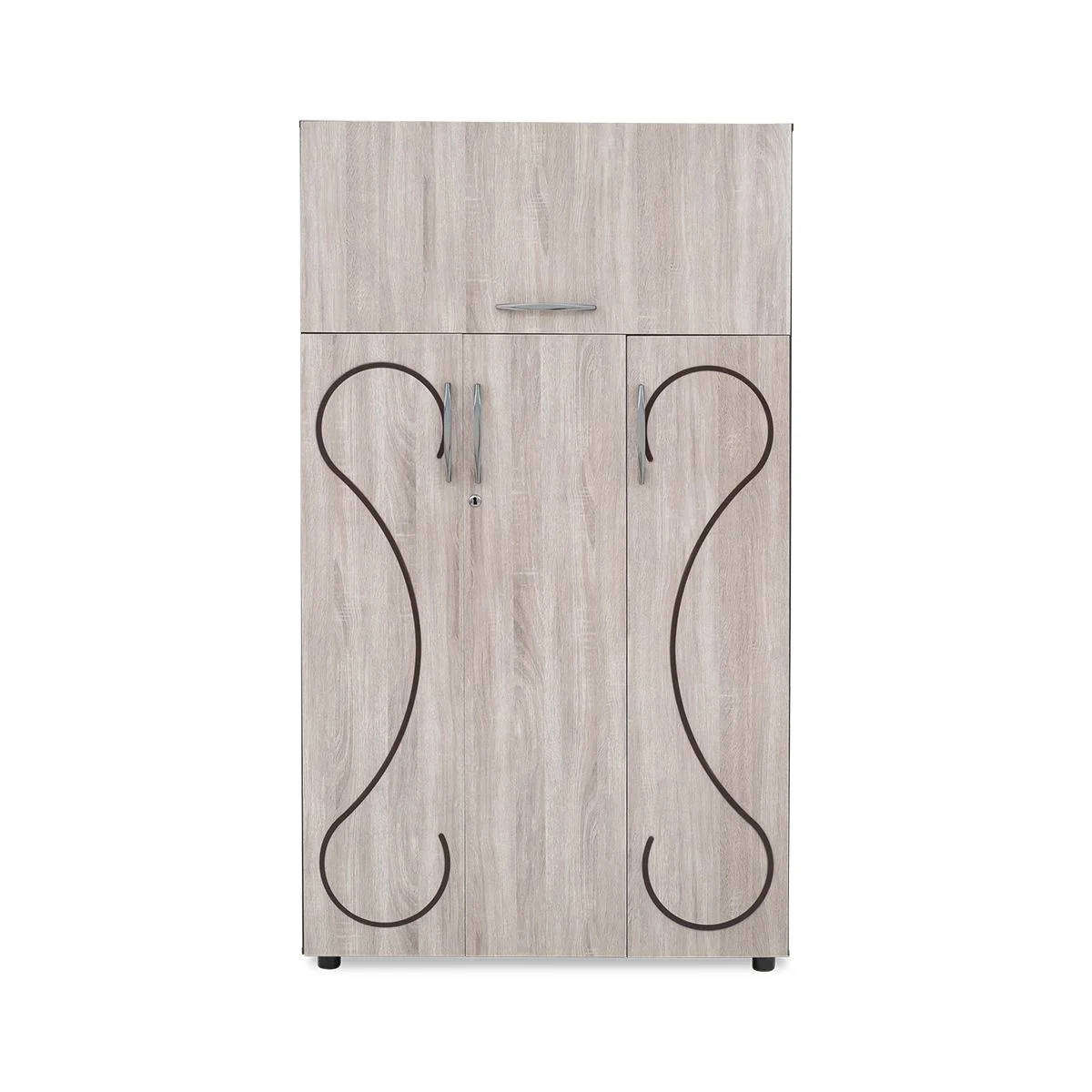 3 Door Wardrobe with Storage Flap  Napa