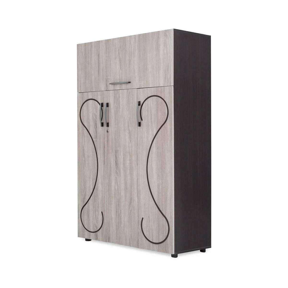 3 Door Wardrobe with Storage Flap  Napa