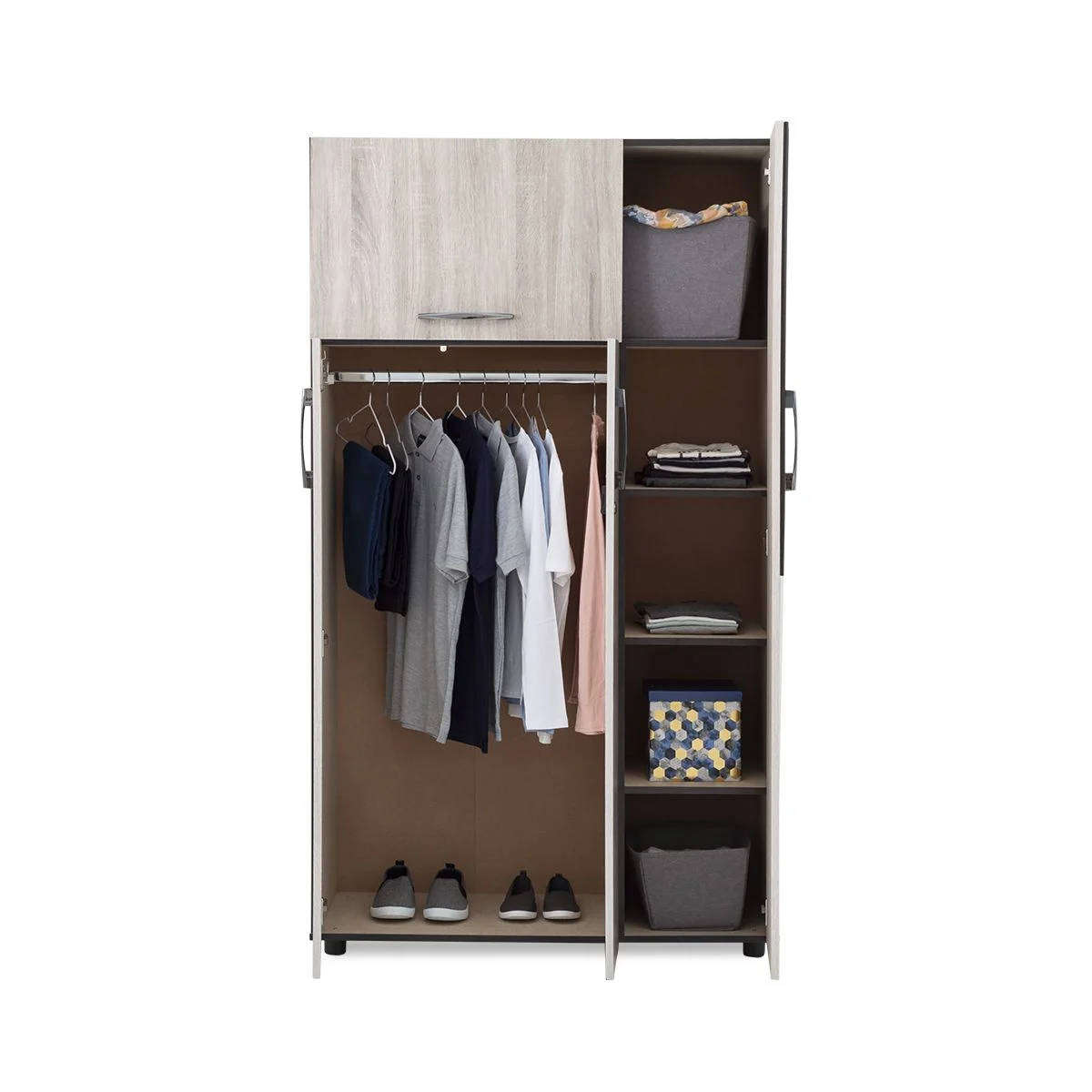 3 Door Wardrobe with Mirror  Napa