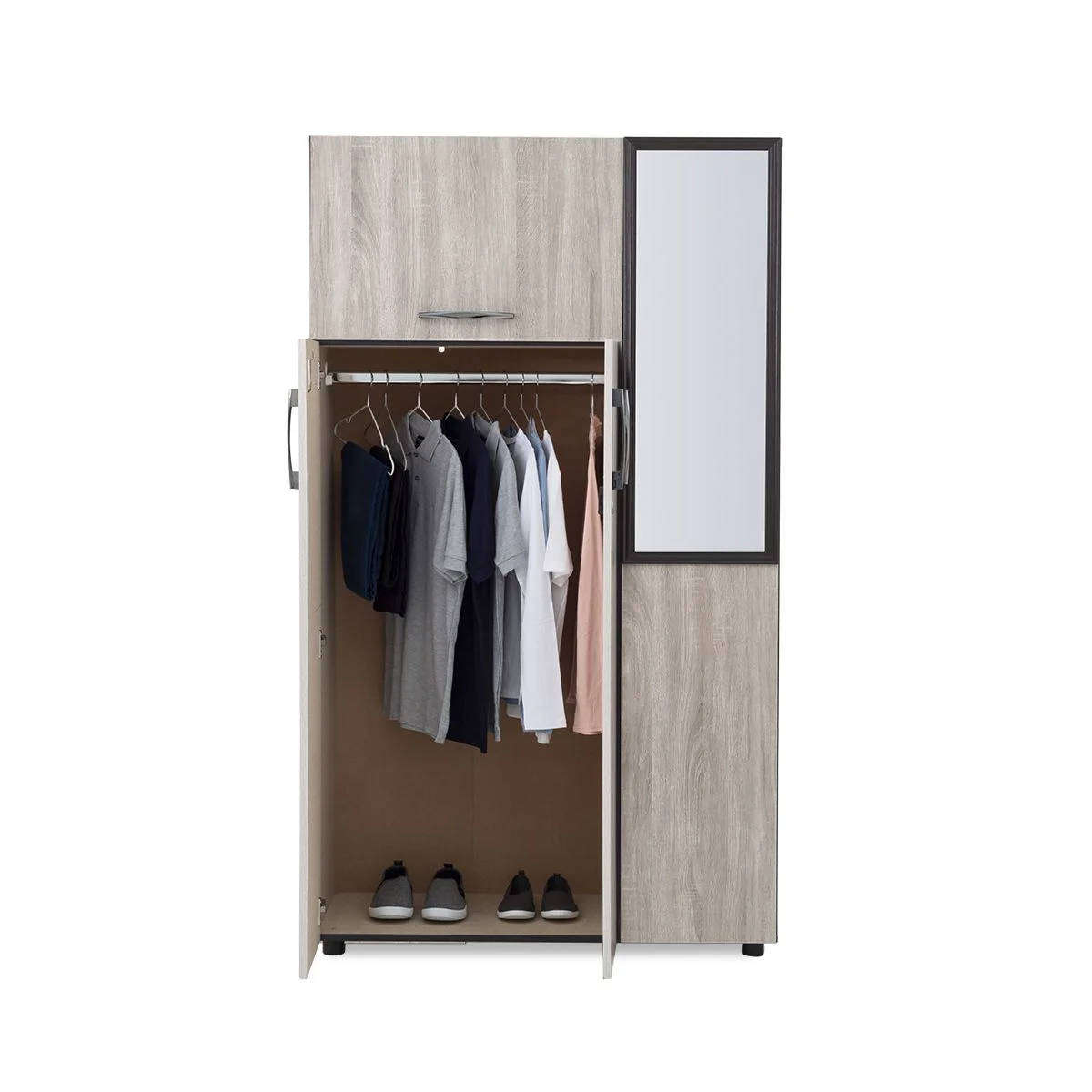 3 Door Wardrobe with Mirror  Napa
