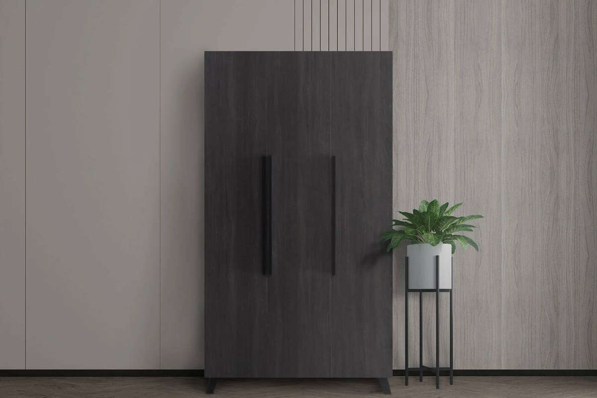 3 Door Wardrobe  Grey