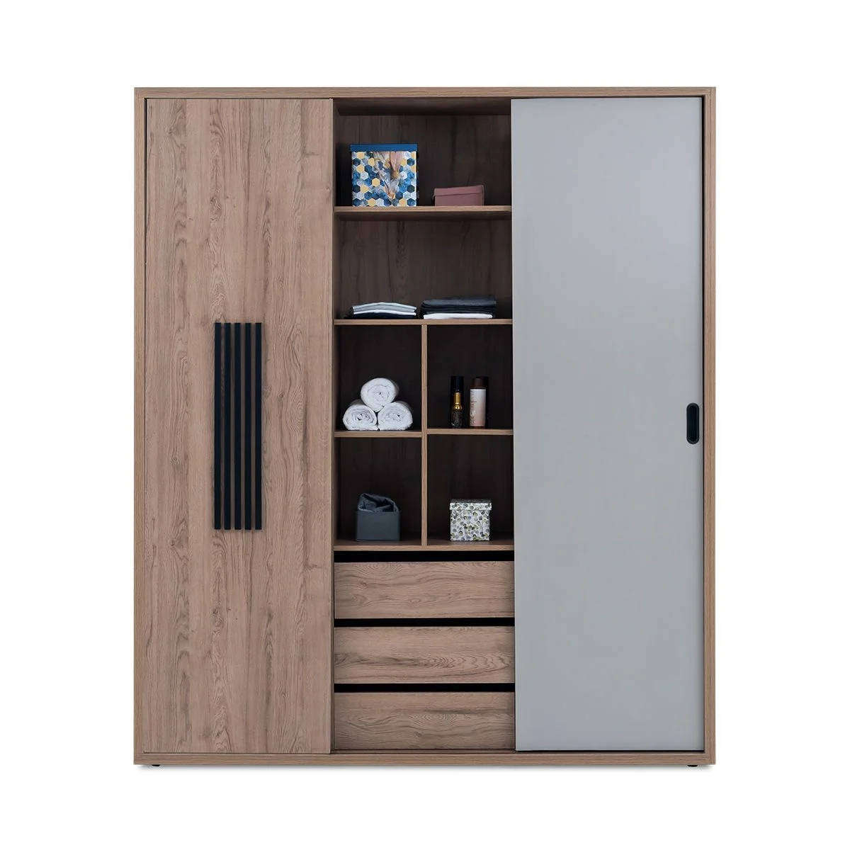 3 Door Wardrobe  Oak